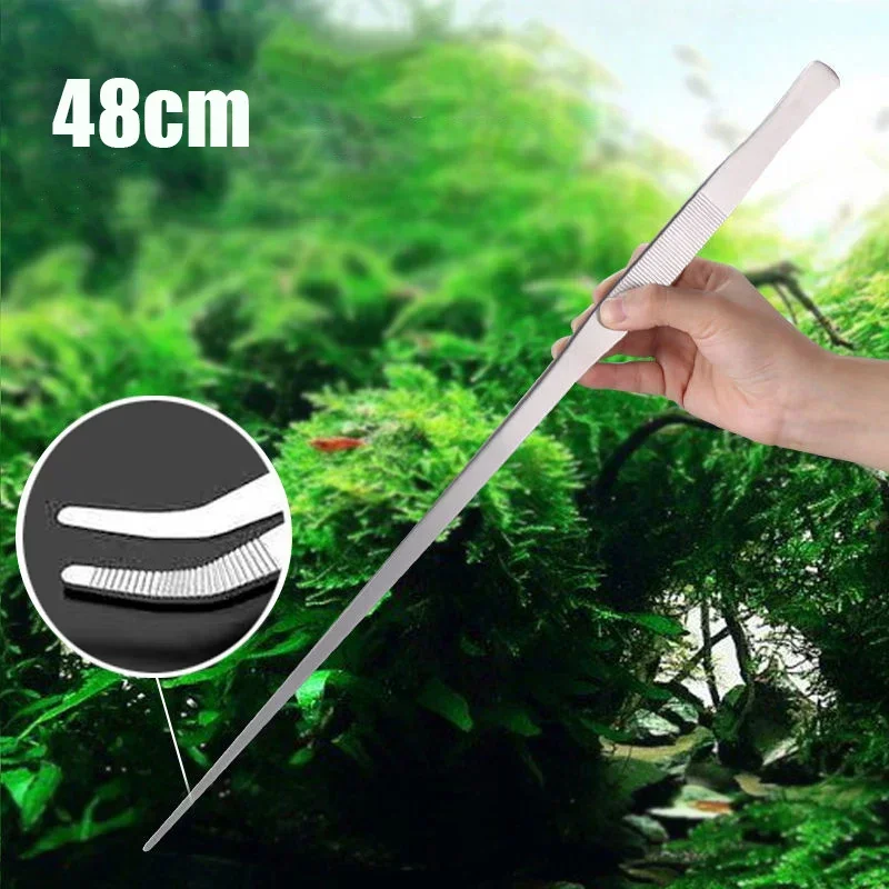 Planted Aquarium Tool Kit - 48cm Stainless Steel Tweezers Fish Tank