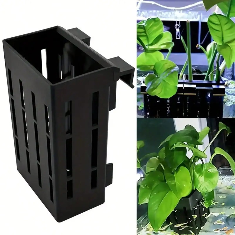 Aquarium Plant Delivery - Aquarium Plant Holder Black Plastic Basket