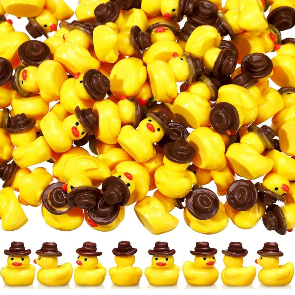 Aquarium Planting Ideas - 50Pcs Mini Resin Cowboy Ducks Duckies