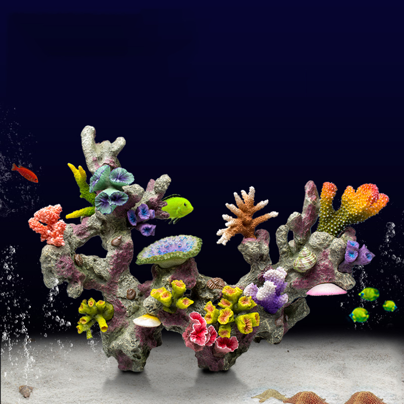Planted Aquarium For Betta - Betta Fishbowl Ornaments Large Coral Reef