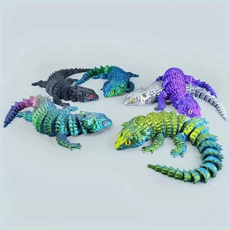 Aquarium Plant Display - 3D Printed Conjoined Lizard Statue Ornaments,
