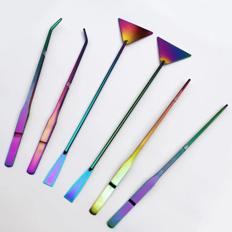 Planted Aquarium Tool Kit - 27cm Colorful Stainless Steel Curved Aquarium