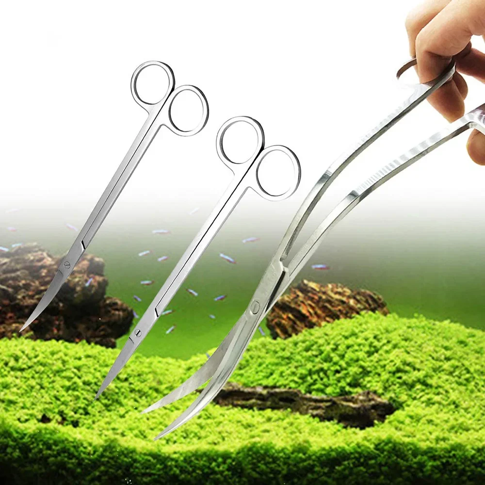 Planted Aquarium Tool Kit - Aquarium Aquatic Trimming Plant Tweezers Scissor