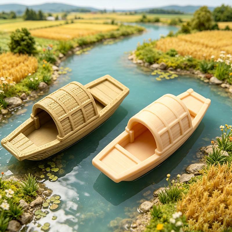 Aquarium Planting Ideas - 【S】Simulation Floating Mini Boat Model Figurine