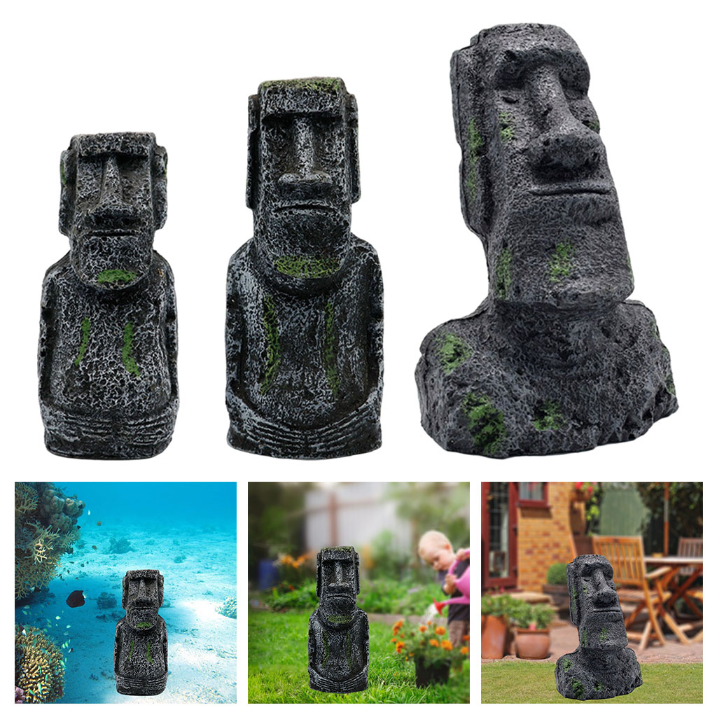 Aquarium Moai Statues Easter I - Aquarium Planting Ideas ulasan dan harga