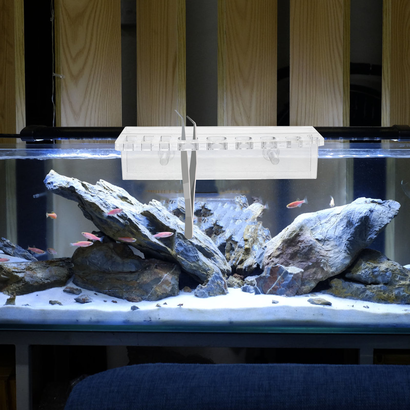 Aquarium Tool Holder Acrylic F - Planted Aquarium Maintenance ulasan dan harga