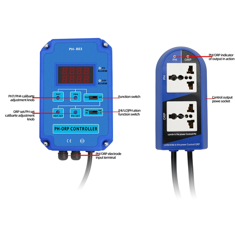 Digital 2&1 PH ORP Monitor Red - Planted Aquarium Ph ulasan dan harga