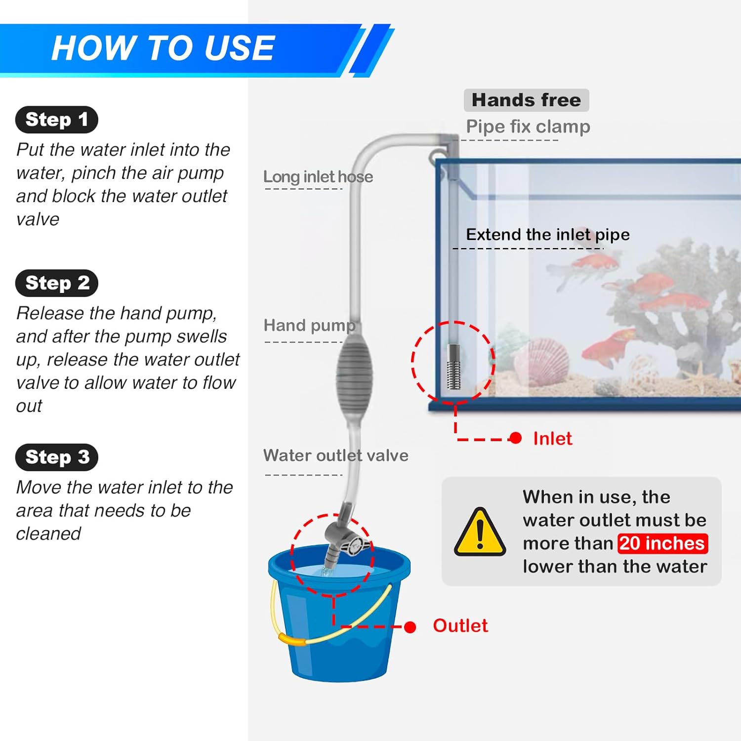 Large Fish Tank Aquarium Sipho - Planted Aquarium Cleaning ulasan dan harga
