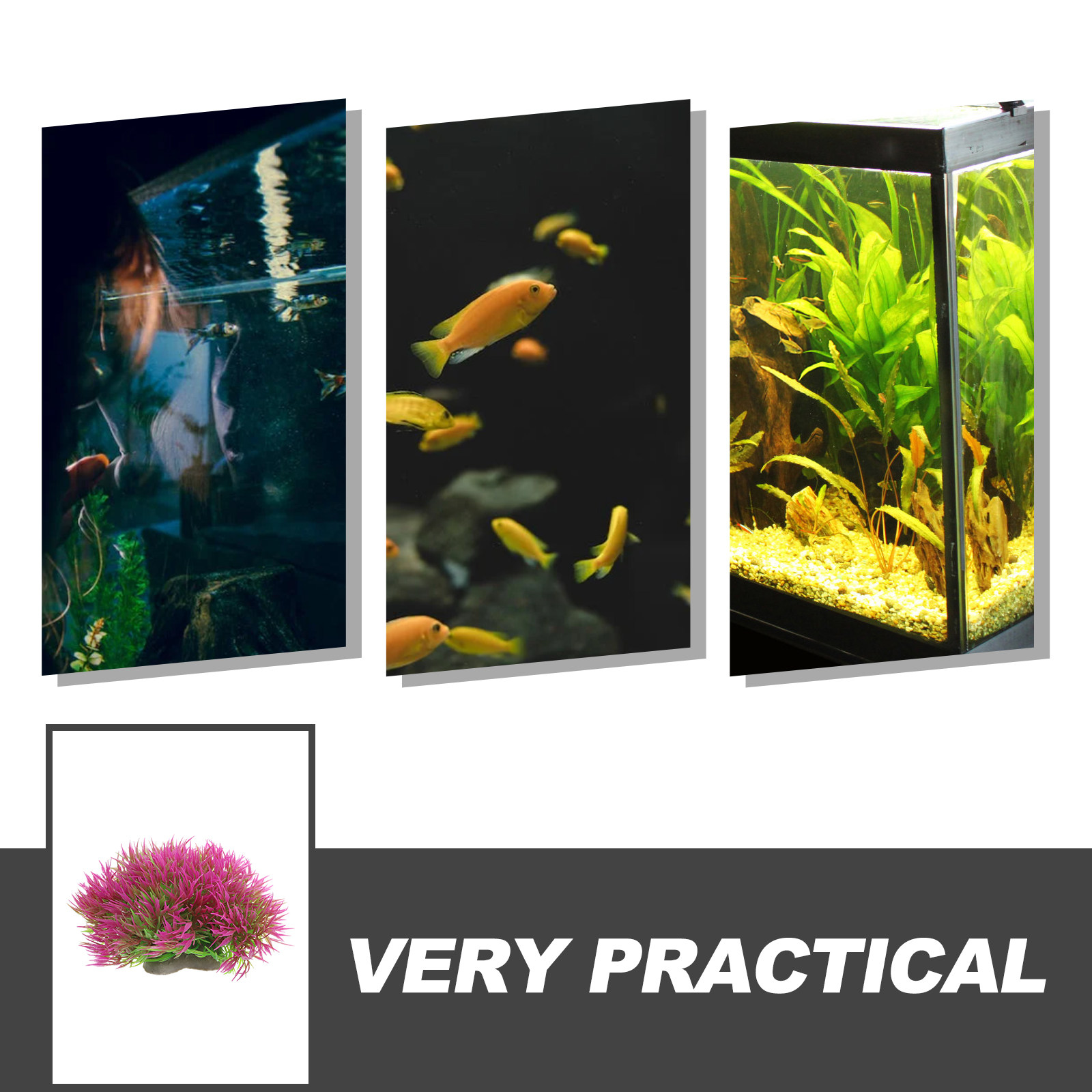6Pcs Realistic Aquarium Plants - Planted Aquarium For Betta ulasan dan harga