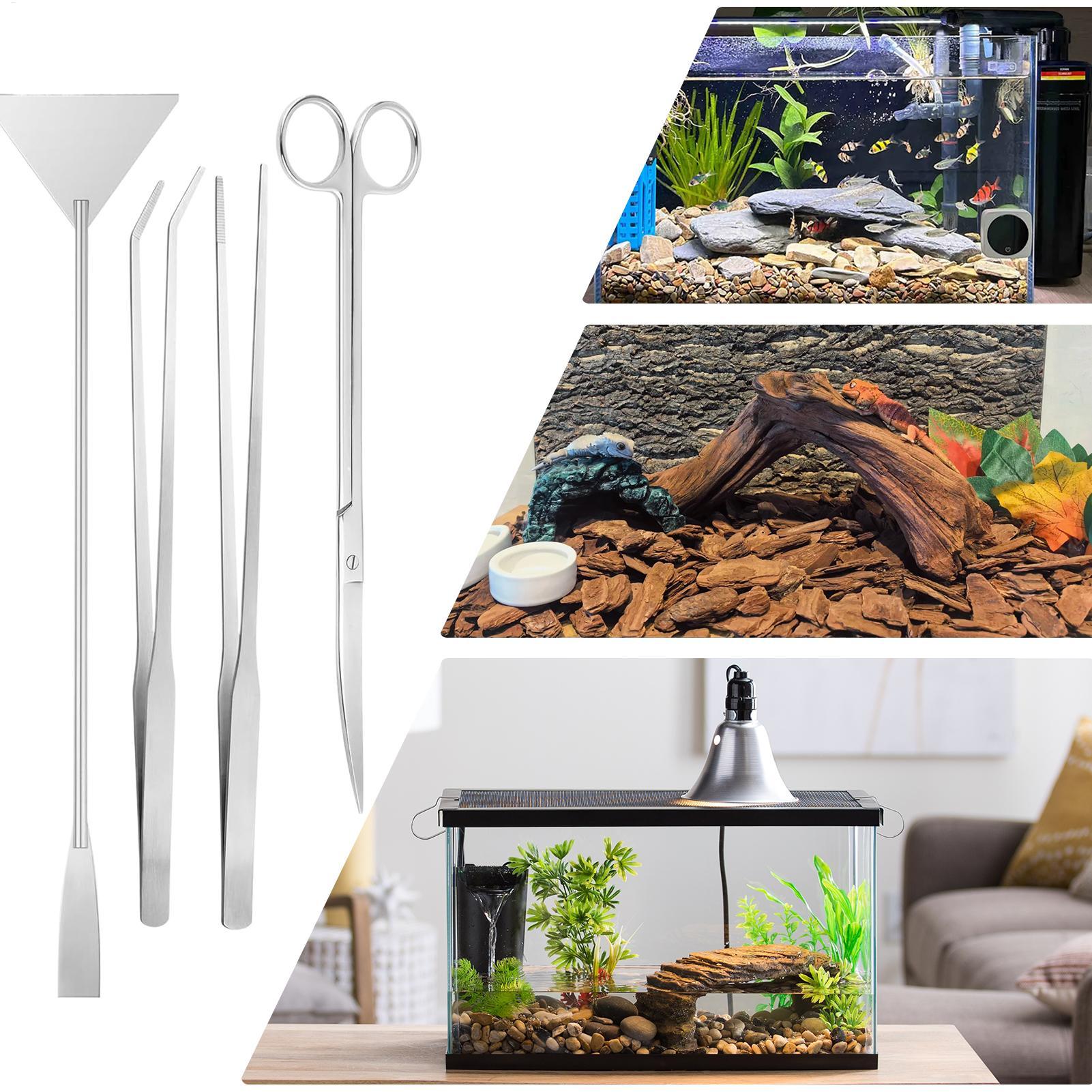 4pcs Aquarium Tool Kit Stainle - Planted Aquarium Tool Kit ulasan dan harga
