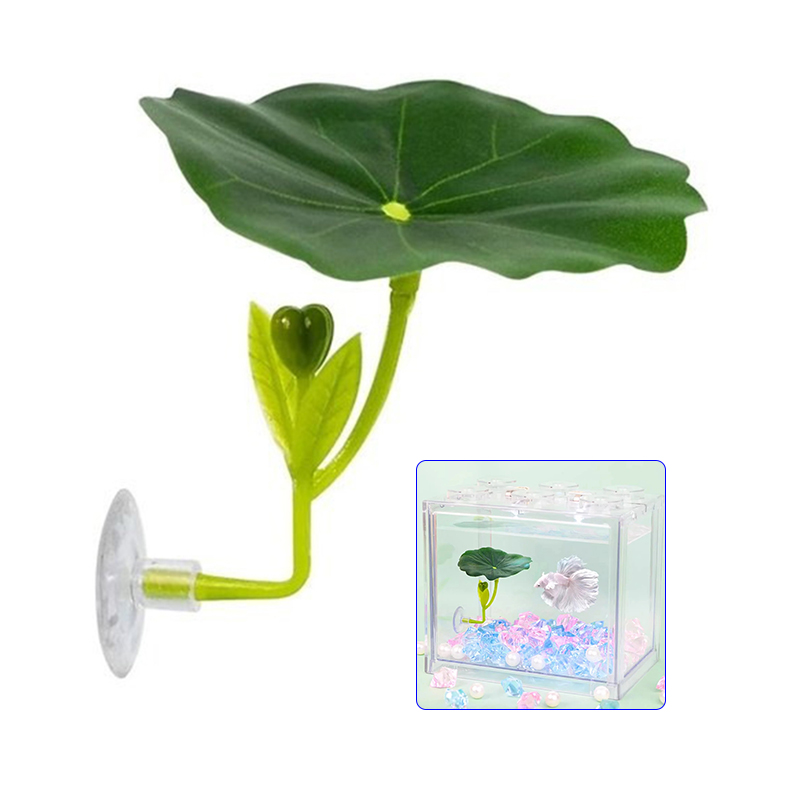 1Pc Green Leaf Hammock For Bet - Planted Aquarium For Betta ulasan dan harga
